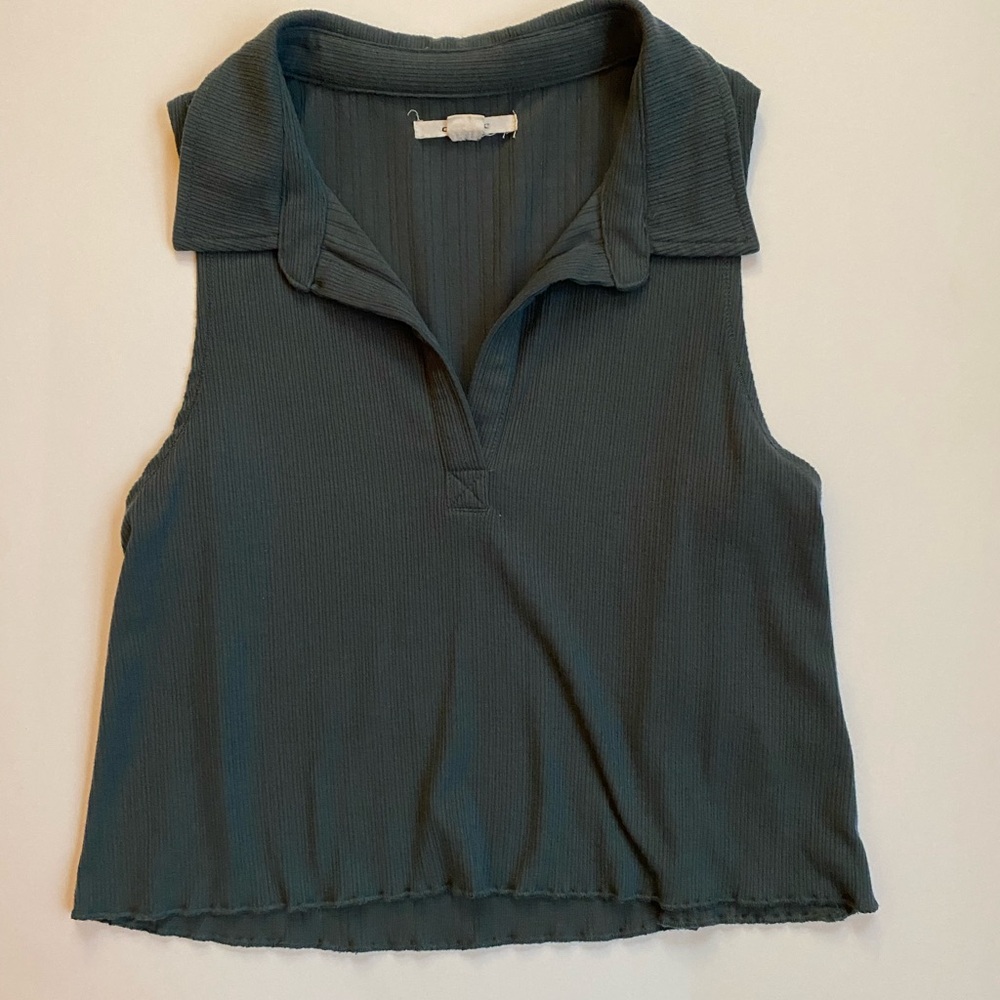 O'Neill Sleeveless Collared Tank Top - Deep Blue